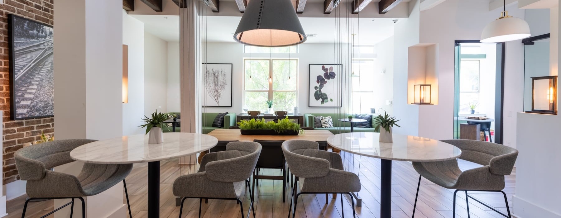 lounge with ample seating and a TV