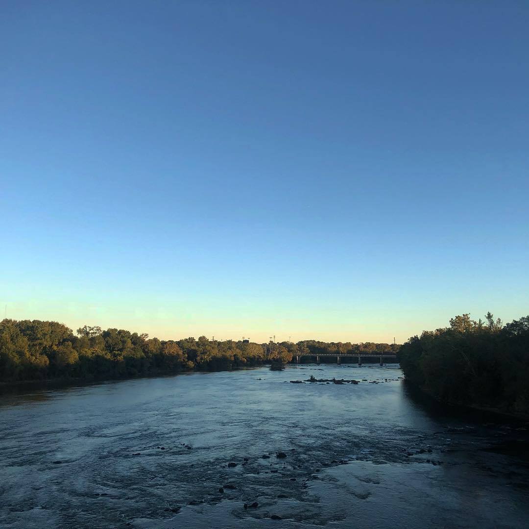 Congaree River at sunset during Gervais Street Bridge Party
